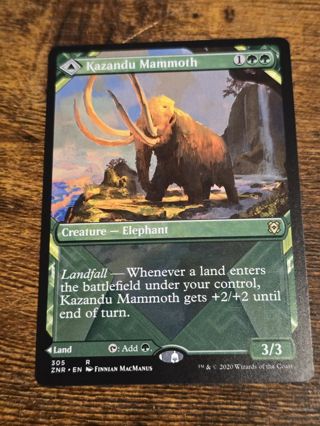 Magic the gathering mtg Kazandu Mammoth rare card Zendikar Rising