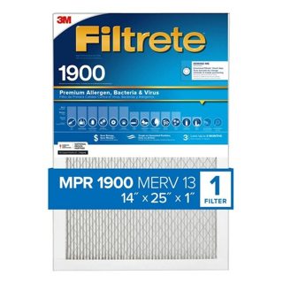 3M Filtrete 14"x25"x1", AC Furnace Air Filter, MPR 1900