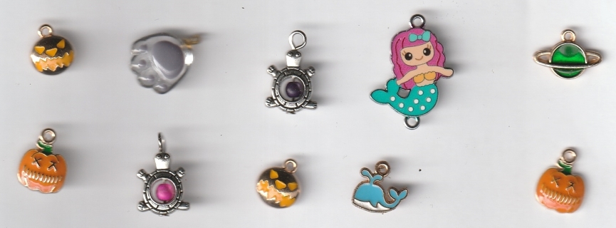 10PC MIXED CHARMS (PLEASE READ DESCRIPTION