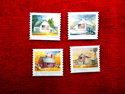   Scott #5684-5687 "Flags on Barns" Presorted  U.S. Postage Stamps.