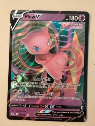 Mew v 113/264 rare holo nm