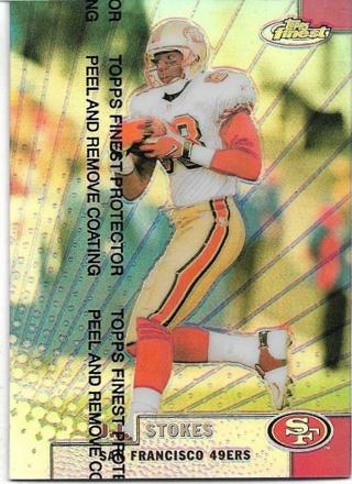 1999 TOPPS FINEST J.J. STOKES REFRACTOR CARD