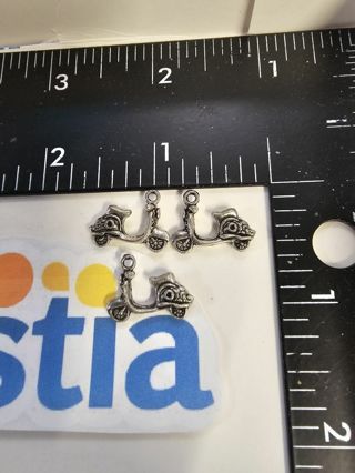 3pc lot scooter charms