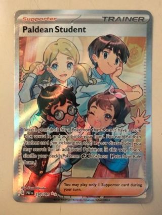 Paldean student 230/091 double rare holo nm pokemon