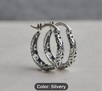 Brand new, Silver hoop earrings, free shipping