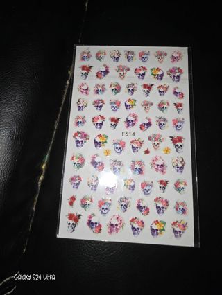 Sugar skulls nail sheet