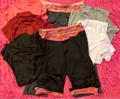 Cute clothes: size XL all, Capris &t-shirts silky