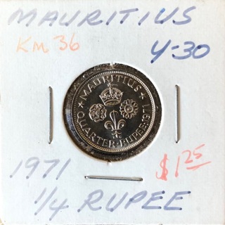 Mauritius 1/4 Rupee coin 