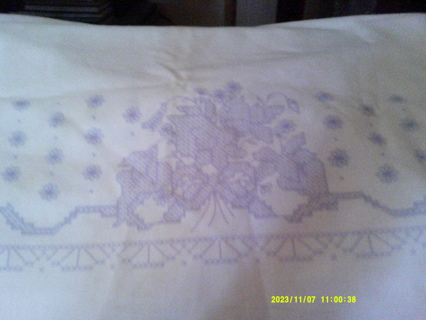 2 large stamped pillow cases