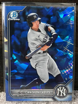 022 Bowman Chrome Draft Sapphire ANTHONY VOLPE Prospect Rookie / Yankees