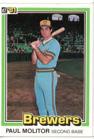 1981 Donruss Paul Molitor #203