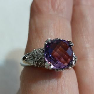 Sterling silver amethyst ring size 9