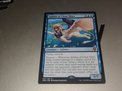 Magic the gathering mtg Sphinx of clear Skies Mythic rare Dominaria United