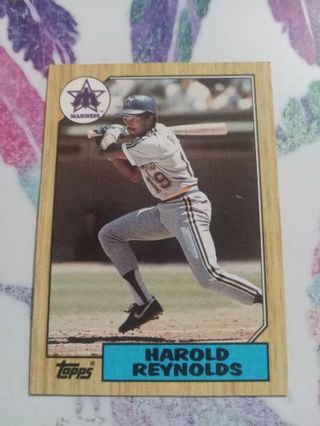 Mariners 1987 Topps Harold Reynolds Baseball Card