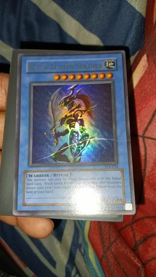 Old School Played Condition Ultra Rare Holo Black Luster Soldier Yugioh card