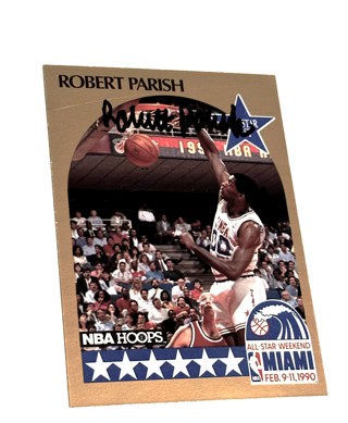 Autographed 1990 Hoops Robert Parish #8 Celtics-Hall Of Fame