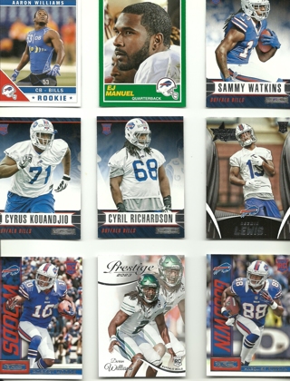  Fun Pack Football Cards: 9 Buffalo Bills Football Cards 2023 and Older