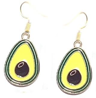 GP ENAMEL AVACADO EARRINGS #2 (PLEASE READ DESCRIPTION