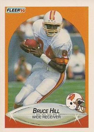 Tradingcard - 1990 Fleer #348 - Bruce Hill  - Tampa Bay Buccaneers ** ERROR**