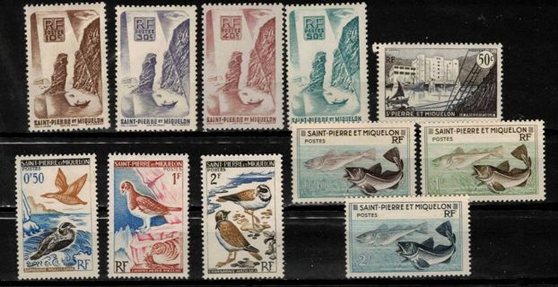 St Pierre & Miquelon Stamps, 1947-1963