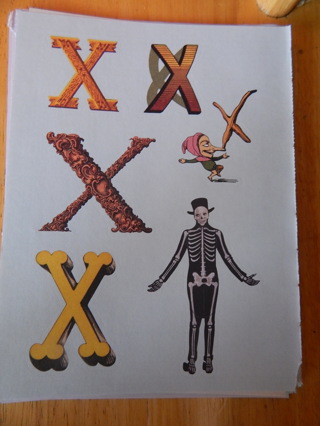 New sticker sheet of letter  "X"