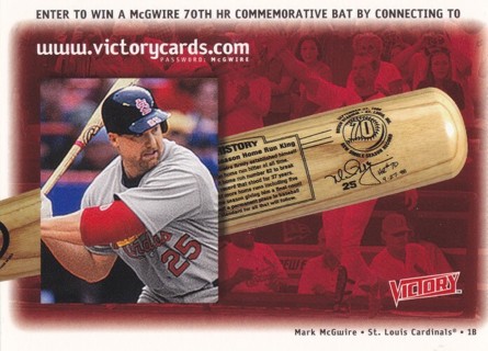 Mark McGwire 2000 Upper Deck Victory Sweepstakes Ad St. Louis Cardinals