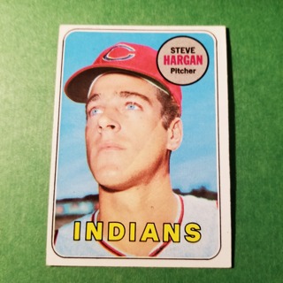 1969 - TOPPS EXMT - NRMT BASEBALL - CARD NO. 348 - STEVE HARGAN - INDIANS