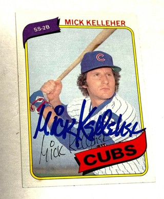 Autographed  Mick Kelleher - 1980 Topps - # 323 - Cubs