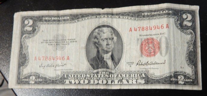 1953 A Red Seal $2 Note