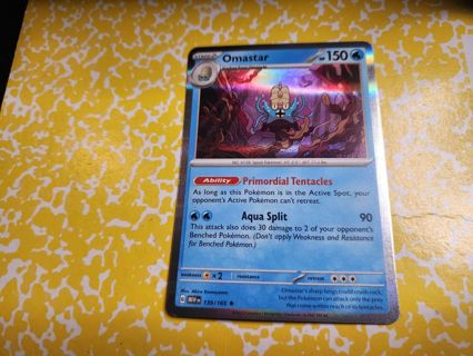 Pokemon Omastar holo rare 139/165