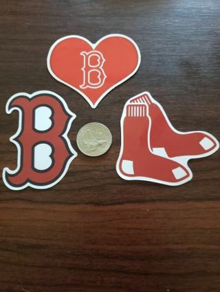 3 Boston Red Sox Vinyl Decals Laptop Skateboard Sticker bomb MLB Baseball