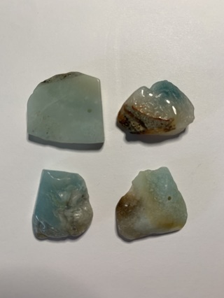 ❇4 BEAUTIFUL BABY BLUE GEODE SLICES~FREE SHIPPING❇