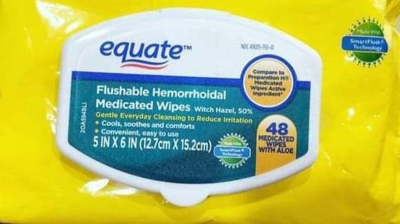 ✏️ Equate Flushable Hemorrhoidal 48 Wipes Per Package} 2 PACKAGES ⬅️