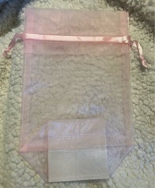 Pink Organza Bag