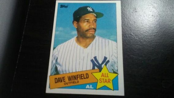 1985 TOPPS A.L. ALL STAR DAVE WINFIELD NEW YORK YANKEES BASEBALL CARD# 705