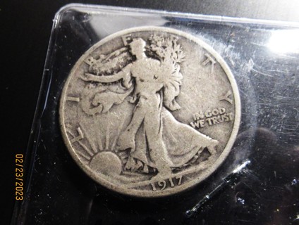 ★★ 1917 WALKING LIBERTY HALF DOLLAR VG ★★ **90% SILVER**