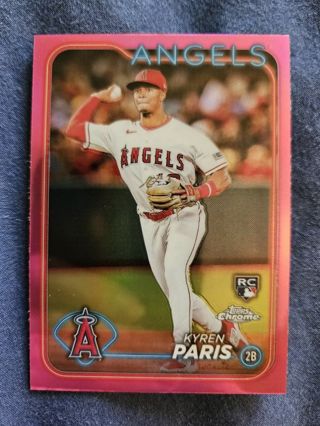 2024 Topps Chrome Rookie Pink Refractor Kyren Paris