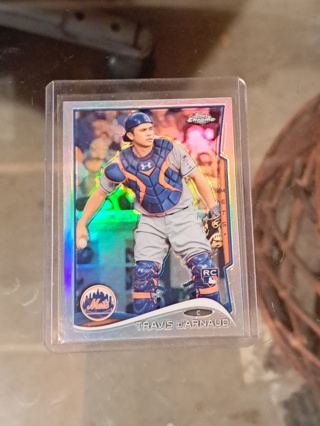 *Mets* Travis D'Arnaud Topps Chrome Rookie Refractor 