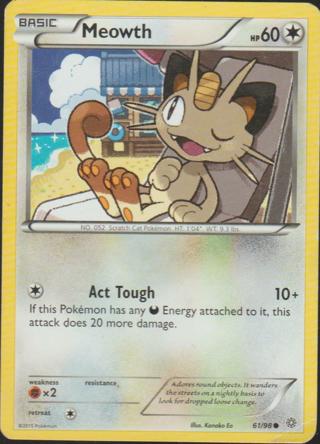 Meowth 61/98 - Ancient Origins - Common - Pokemon Card TCG