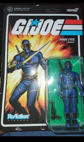 HASBRO GI JOE "SNAKE EYES Commando Figure (new package has wear)