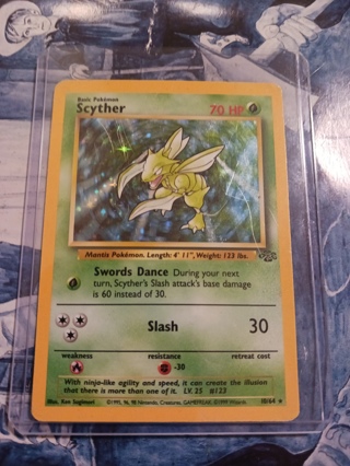 Scyther 10/64 | Jungle | Holo Rare | pokemon card 