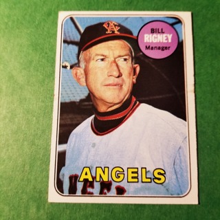  1969 - TOPPS BASEBALL CARD  NO. 182 - BILL RIGNEY MGR. - ANGELS