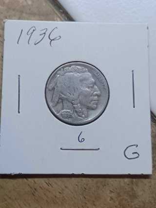 1936 Buffalo Nickel! 37.6