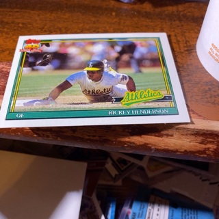 1991 topps Rickey Henderson baseball card 