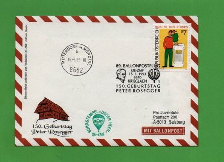 89. Balloon post Austria - 1993 Mitterdorf/Krieglach