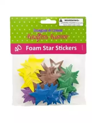 NEW in PACK 40 FOAM PEEL N STICK STARS