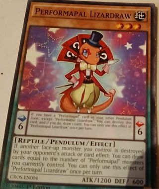 YU-GI-OH- PERFORMAPAL LIZARDRAW-1ST EDITION