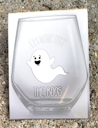 HALLOWEEN DRINKING GLASS RUB ON TRANSFER STICKER STYLE 2 THE BOOS