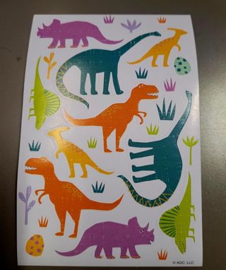 1 sheet dinosaur stickers