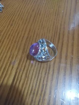 Purple stoned ring